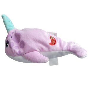 Cutetitos Zippito Narwhalito 8 in Plush Narwhal Purple Blue Horn Stuffed Animal
